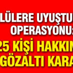 Unlulere yeni uyusturucu operasyonu ilyas yalcintas ve sila dahil 25 kisiye gozalti vjIVSTUu